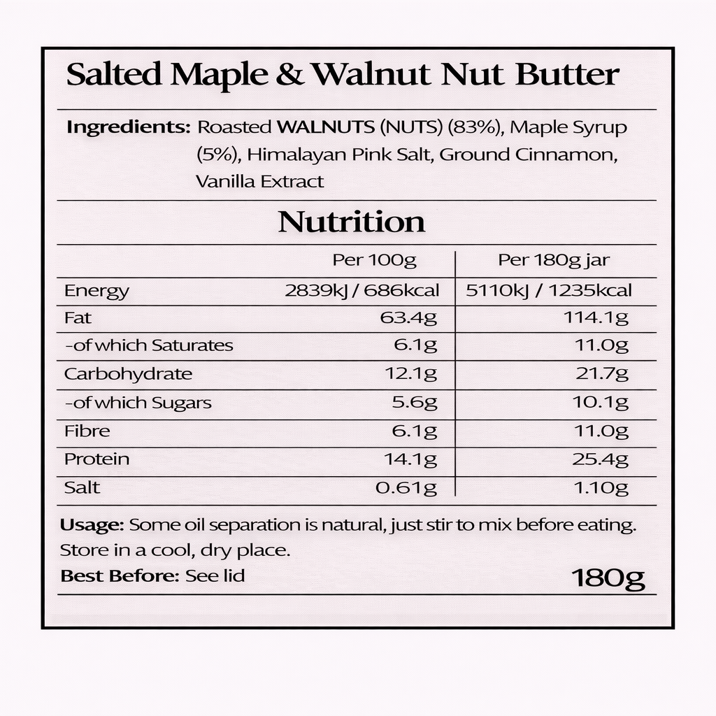 Organic Salted Maple Walnut Butter